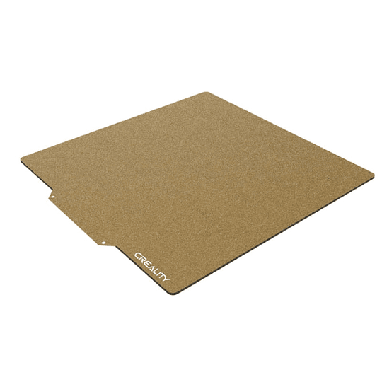 PEI DORADO SUPERFICIE ESMERILADA + LÁMINA MAGNÉTICA 23.5X23.5X0.1CM CREALITY | REPUESTOS 3D