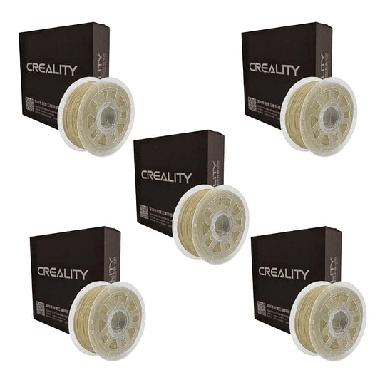 Pack 5 x Filamentos PLA Seda Madera 1kg Creality | Filamentos