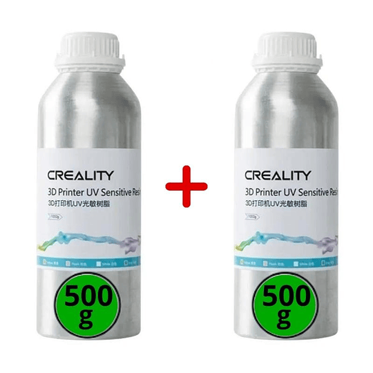 Pack 2 x Resinas Verdes para Impresoras 3D 500g Creality | Resinas