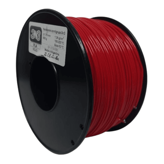 Filamento PLA Rojo 500g 3N3 | Filamentos
