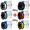 Pack 6 Colores Filamentos PLA 250g Blanco/Ne/Gr/Roj/Azu/Ama Ender | Filamentos