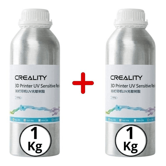 Pack 2 x Resina Blanca para Impresoras 3D 1000g Creality | Resinas