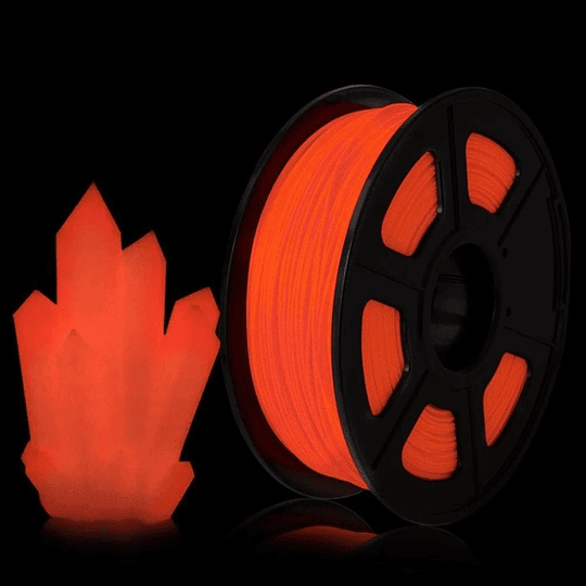 Filamento PLA Brilla En Oscuridad Rojo 1kg Ppc Filaments | Filamentos
