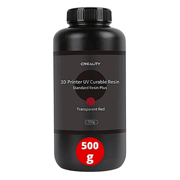 Resina Rojo Transparente para Impresoras 3D 500g Creality Plus | Resinas