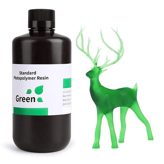 Resina Verde Transparente para Impresoras 3D 500g Elegoo | Resinas