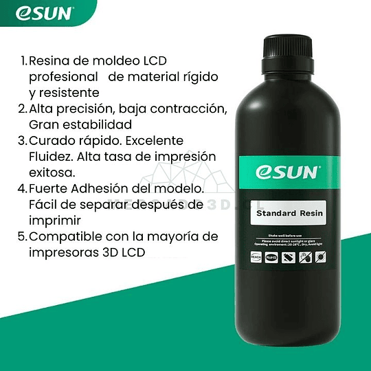 RESINA TRANSPARENTE PARA IMPRESORAS 3D 500g ESUN | RESINA