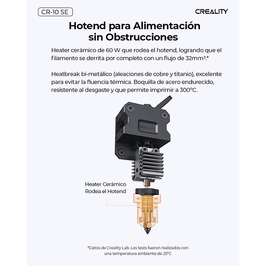 CR-10 SE 600MM/S Creality | Tamaño Imp 220x220x265mm | Impresora 3D | 
