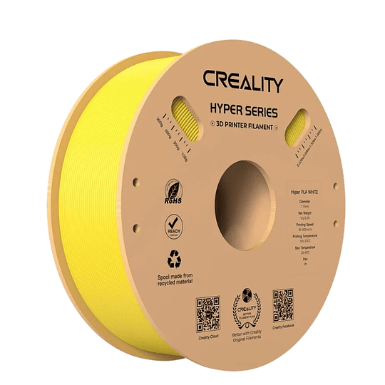 Filamento PLA Alta Velocidad Amarillo Bobina Reciclable 1kg Creality | Filamentos