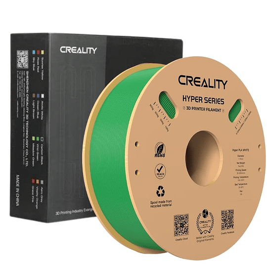 Filamento PLA Alta Velocidad Verde Bobina Reciclable 1kg Creality | Filamentos