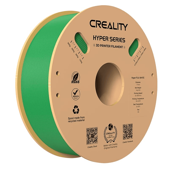 Filamento PLA Alta Velocidad Verde Bobina Reciclable 1kg Creality | Filamentos