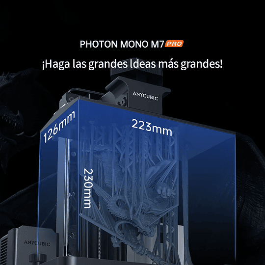 Photon Mono M7 PRO 14K PREVENTA 30 OCTUBRE Autonivelación Anycubic | Tamaño Imp 223X126X230mm | Impresora 3D Resina