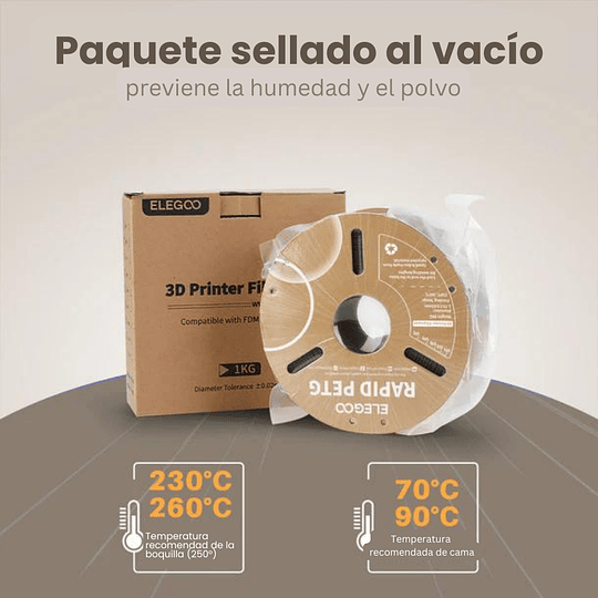 Filamento PETG Alta Velocidad Naranjo 1kg Elegoo | Filamentos