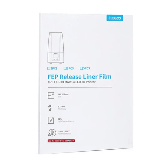 Pack x 3 Fep o Película FEP Mars 5 y Mars 5 Ultra 14,6cm / 20,6cm Impresora 3D | Repuestos 3D