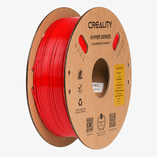 Filamento PETG Hyper Alta Velocidad Rojo 1kg Creality | Filamentos