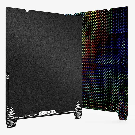 Pei de PET Suave 23.5x23.5cm por Ambos lados Multicolor y Negro Ender Series Creality | Repuestos 3D