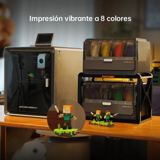 Kobra 3 S1 Combo Multicolor Preventa 7 Marzo Anycubic | Tamaño Imp 250x250x250mm | Velocidad 600mm/s | Impresora 3D | 