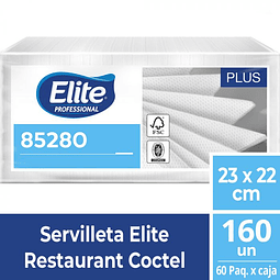 Servilleta Restaurant Coctel 23 x 22 cm ( 160 uni x 60 Pqts ) - Elite
