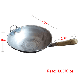 Sarten Wok de Hierro forjado 17 pulgadas