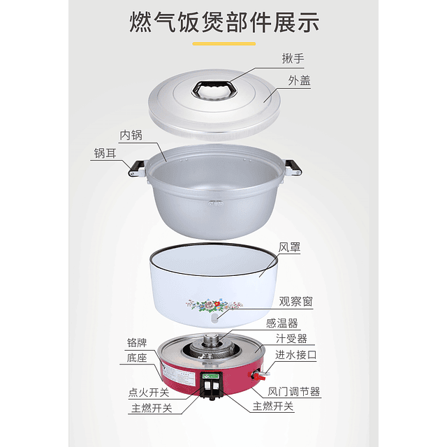 30人燃氣飯煲 ( 煮7公升米 ) - 永富牌