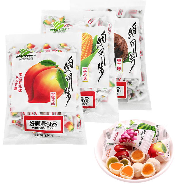 Caramelo Leche Relleno Fruta 320grs - HaoLiYuen