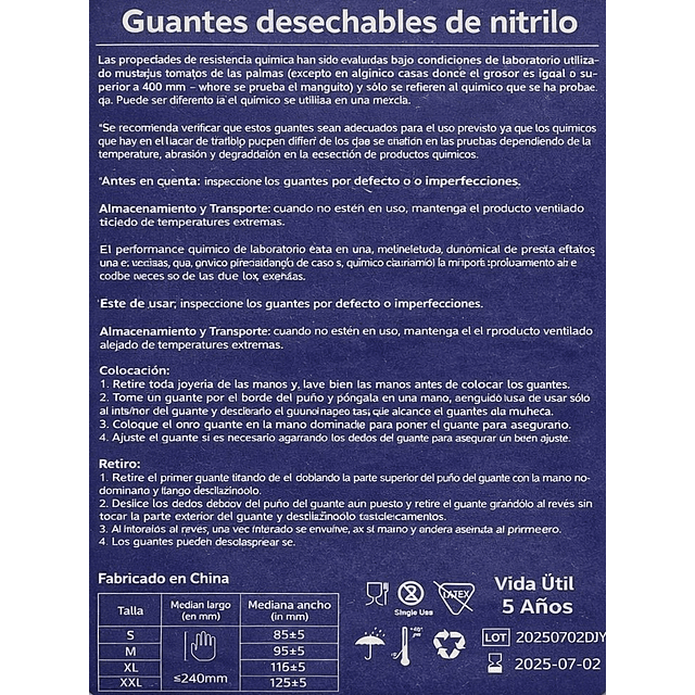 Guante de Nitrilo 50u - Gloves