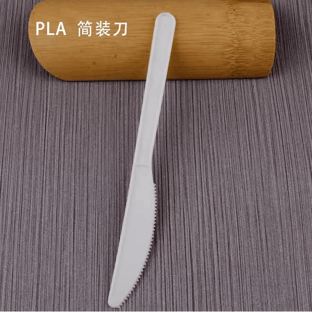 Cubiertos desechables de PLA de 6 pulgadas x 50u