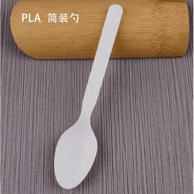 Cubiertos desechables de PLA de 6 pulgadas x 50u