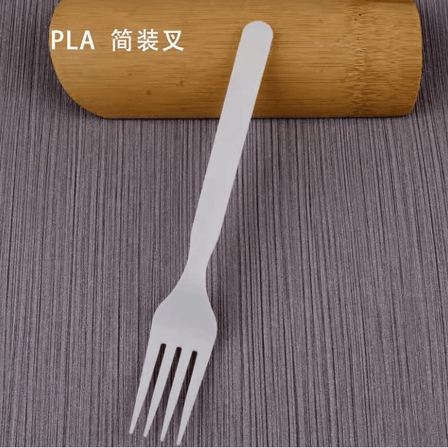 Cubiertos desechables de PLA de 6 pulgadas x 50u