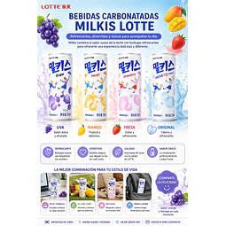 Bebida Carbonatada Milkis Lotte 250 ml — Variedades