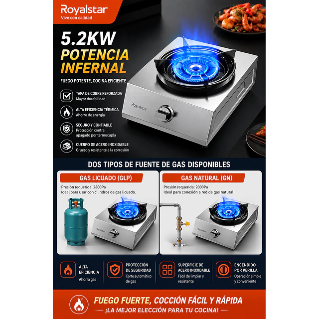 單爐頭  5.2kW - 榮事達