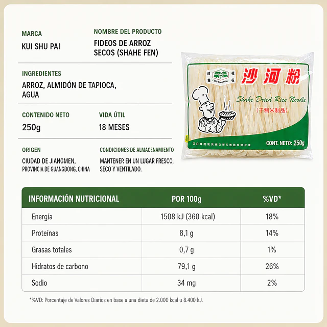 沙河粉  250克 - 葵樹牌