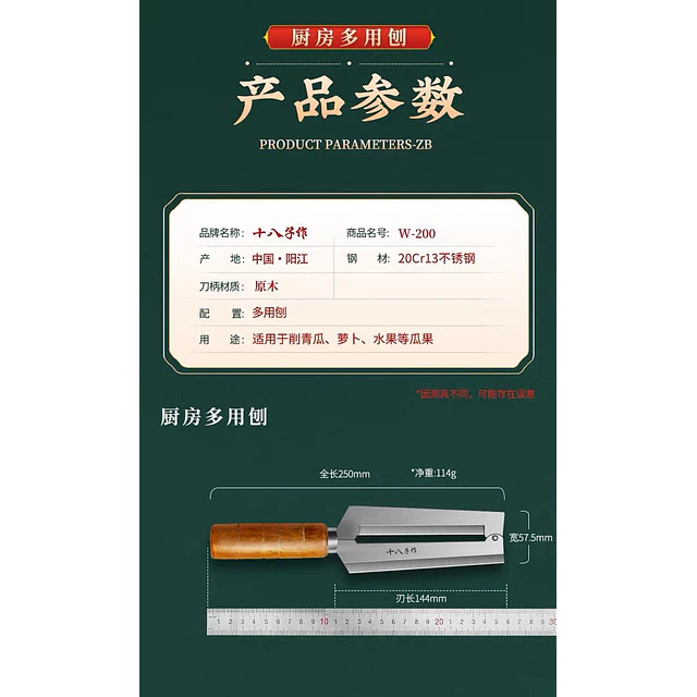 廚房多用刨 W-200 - 十八子作