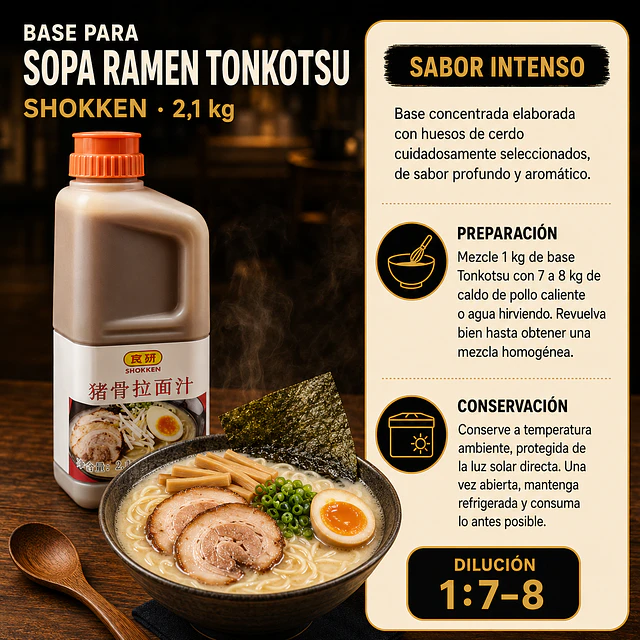 Base de Sopa para Ramen Tonkotsu 2.1kg