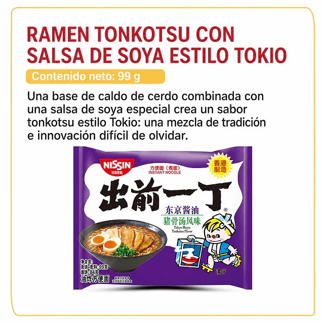 Ramen Instantáneo 100g - Nissin