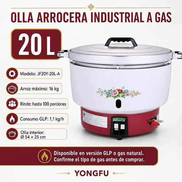 Olla Arrocera a Gas 100 Personas