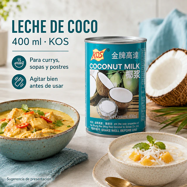 Crema y Leche de Coco Tradicional 400ml