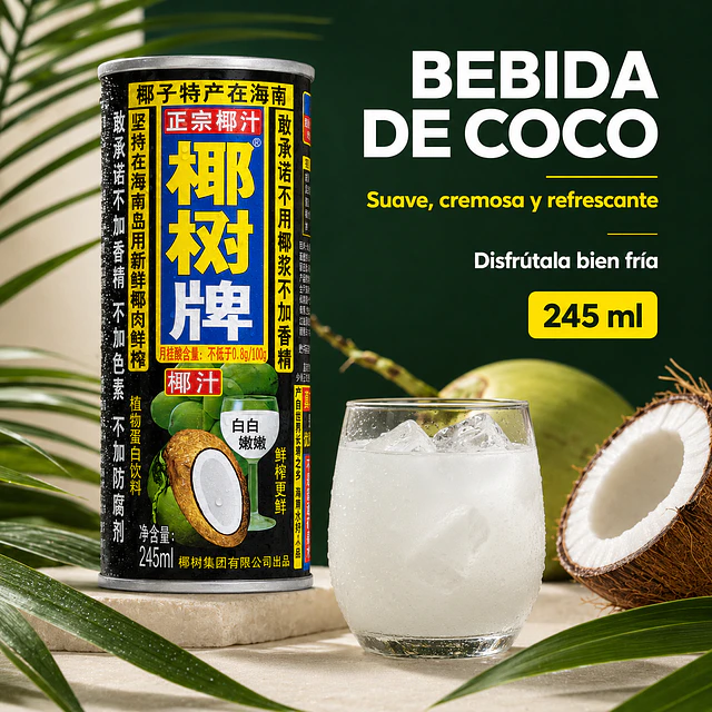 Jugo y Bebida Natural de Coco 245ml