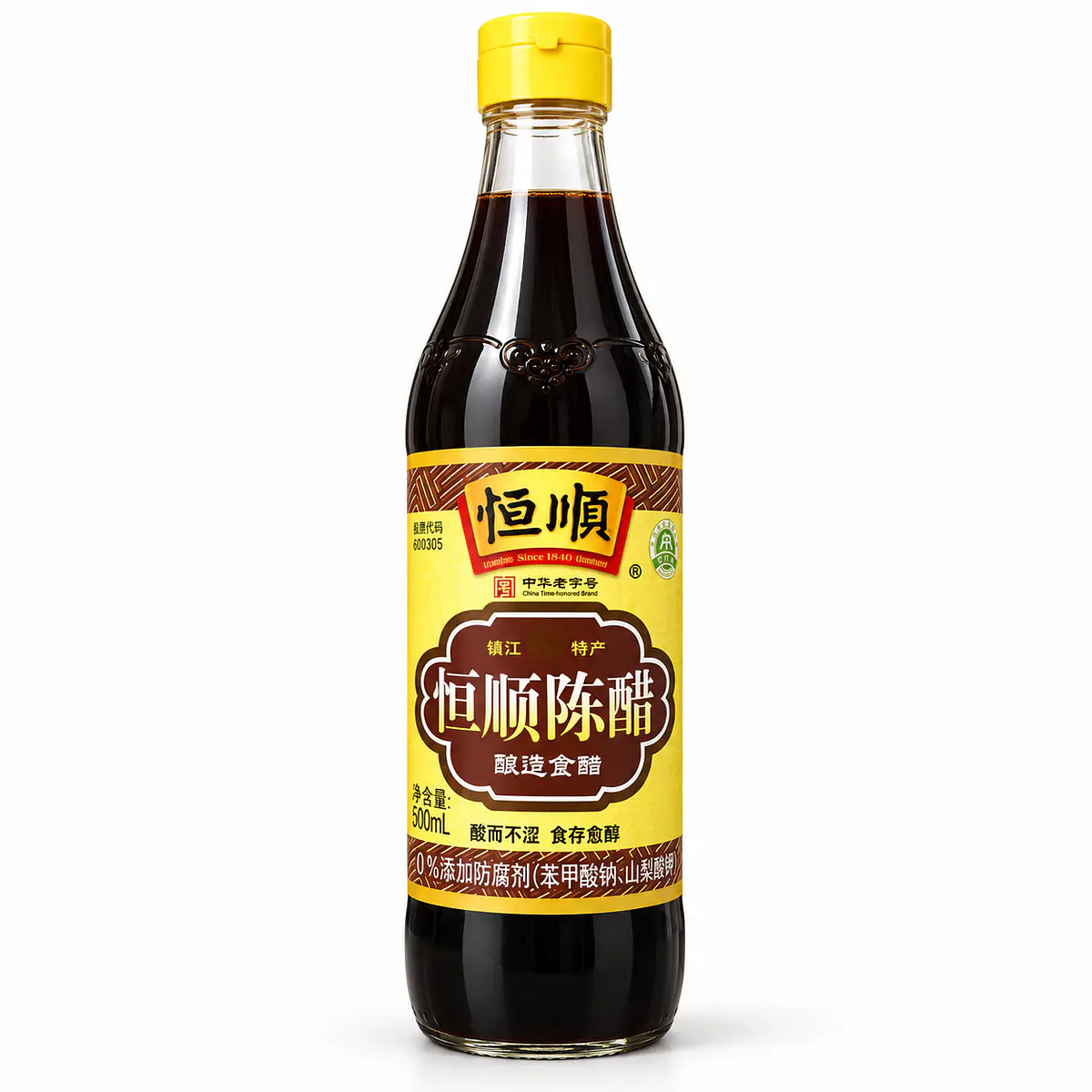 恒順正宗特級陳醋500ml (中華老字號/水餃蘸醋糖醋排骨必備)