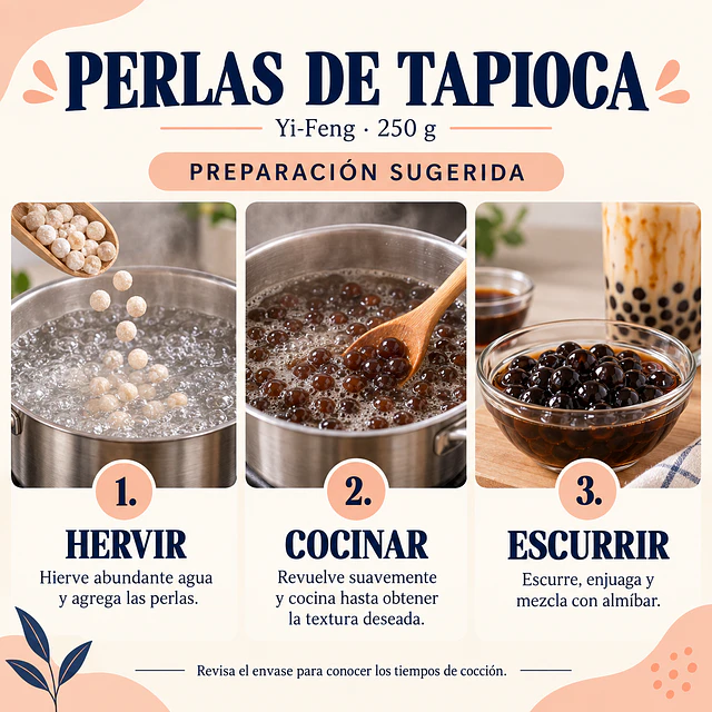 Perlas de Tapioca Grandes 250 g - Yi Feng