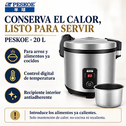 Olla Térmica Mantenedor de Arroz y Alimentos 20L