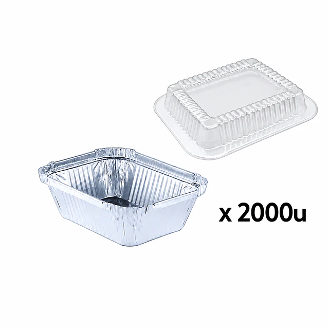 Envases de Aluminio Tapa Plastico C5 x 2000u