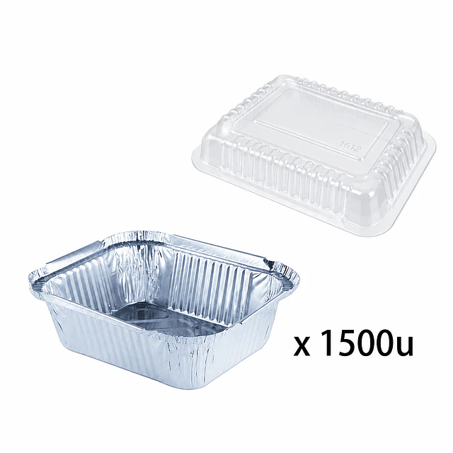  Envases de Aluminio Tapa Plastico C10 x1500u