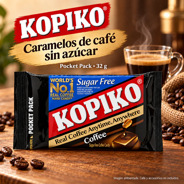 Caramelos Café Kopiko Sin Azúcar 32g