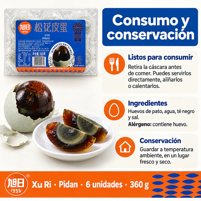 Huevos de Pato Preservados Pidan 360g