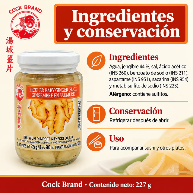 壽司薑 227克 - Cock Brand