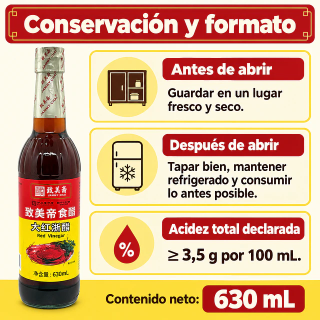 Vinagre de arroz rojo 630ml
