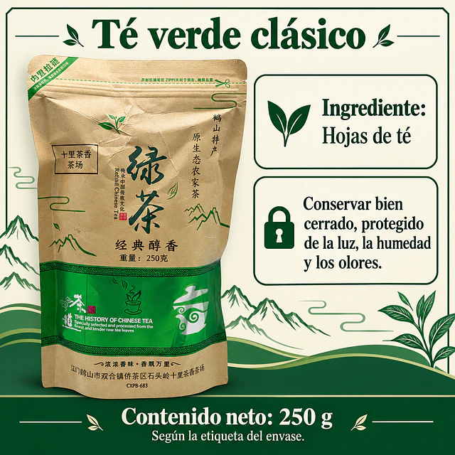 Té Verde Clásico en Hebras 250g