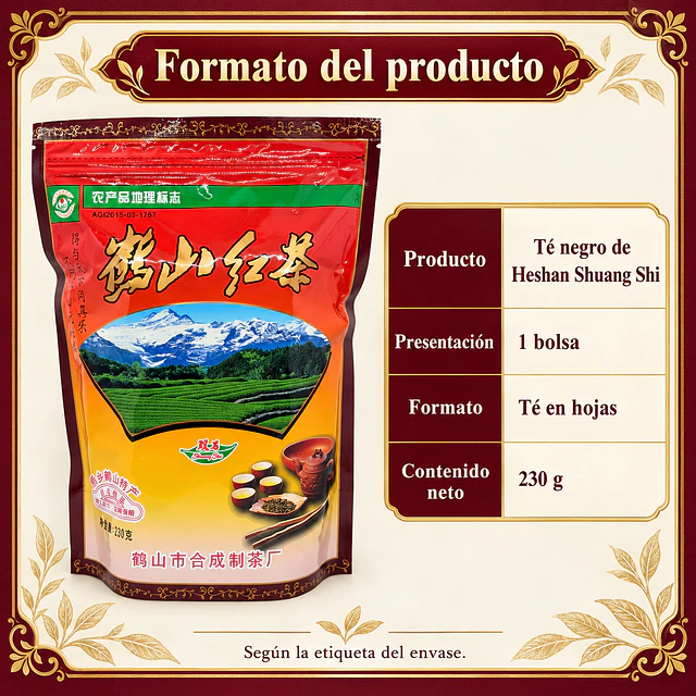 Té Negro Chino de Heshan Tradicional 230g
