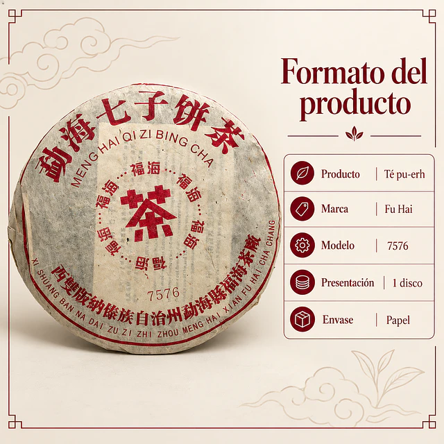 Té Pu-erh Maduro en Disco 7576 357g