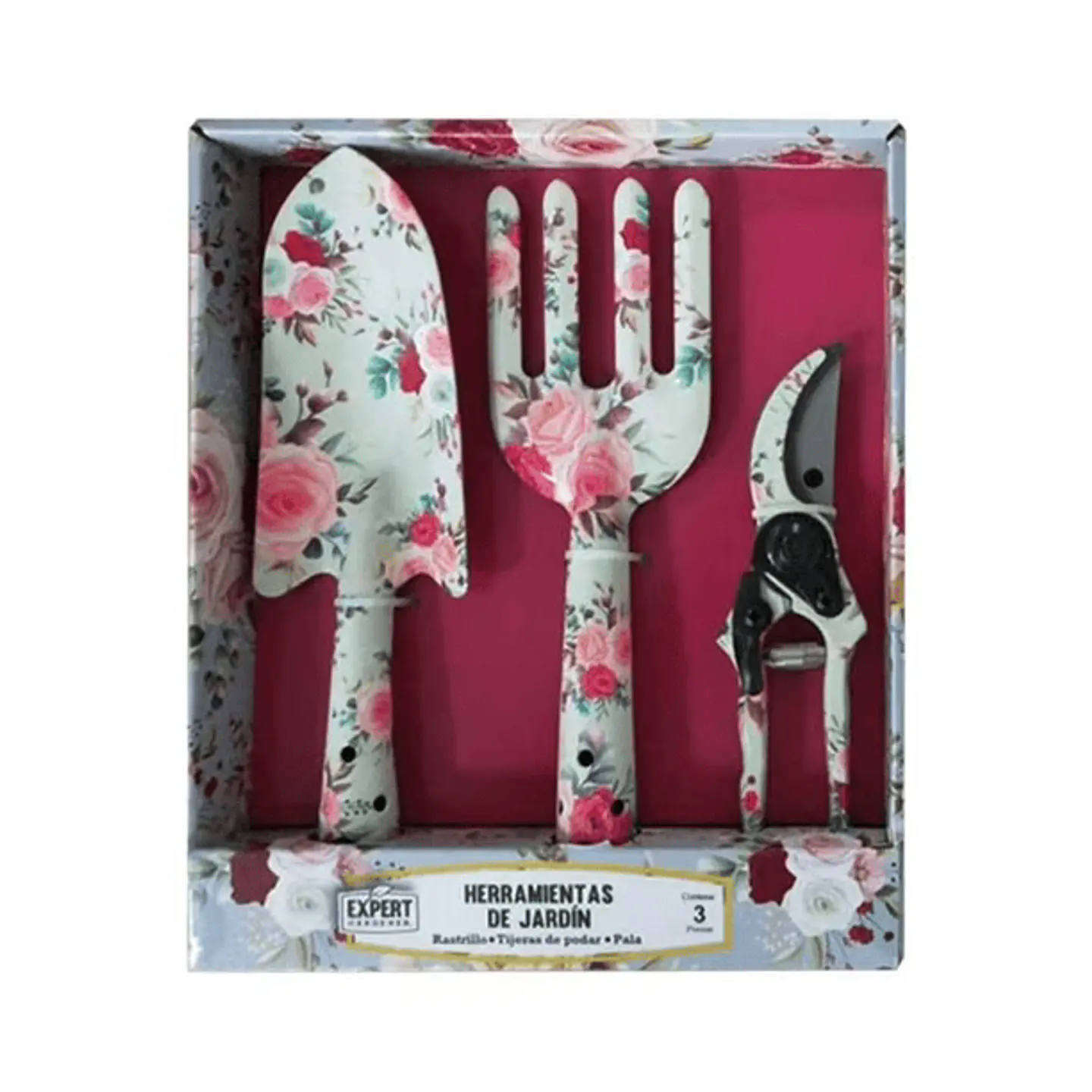 Set herramientas jardinería blanco  1